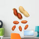 Roasted peanuts isolated on white Wall Decal