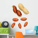 Roasted peanuts isolated on white Wall Decal