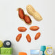 Roasted peanuts isolated on white Wall Decal