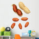 Roasted peanuts isolated on white Wall Decal