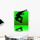 Skater Green Square Wall Mural