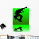 Skater Green Square Wall Mural