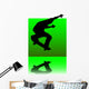 Skater Green Square Wall Mural