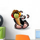Panda Cartoon with Big Ice Cream-panda Con Gelato Wall Decal