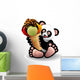 Panda Cartoon with Big Ice Cream-panda Con Gelato Wall Decal