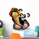 Panda Cartoon with Big Ice Cream-panda Con Gelato Wall Decal