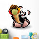 Panda Cartoon with Big Ice Cream-panda Con Gelato Wall Decal