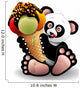 Panda Cartoon with Big Ice Cream-panda Con Gelato Wall Decal