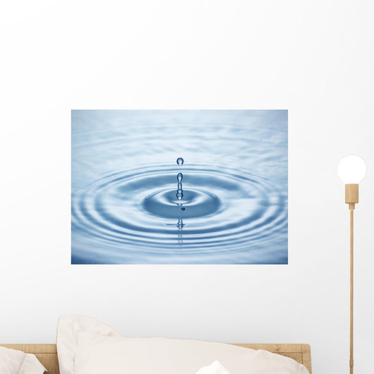 Blue water drop Wall Mural