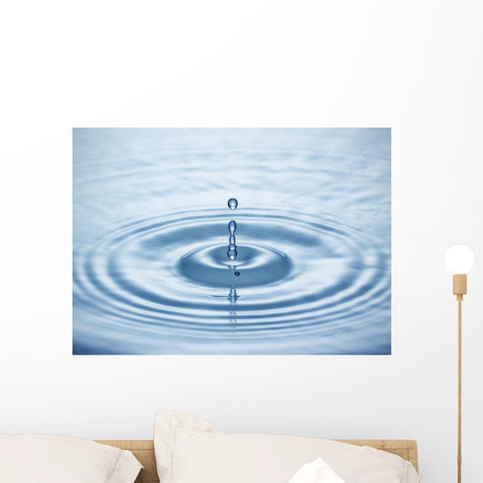 Blue water drop Wall Mural