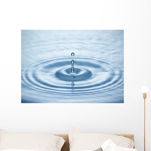 Blue water drop Wall Mural