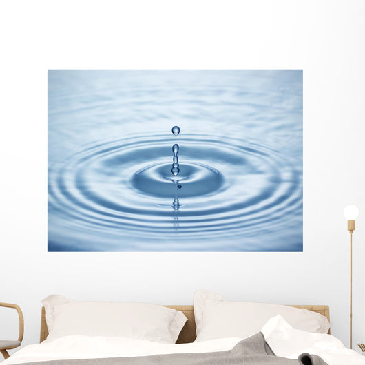 Blue water drop Wall Mural