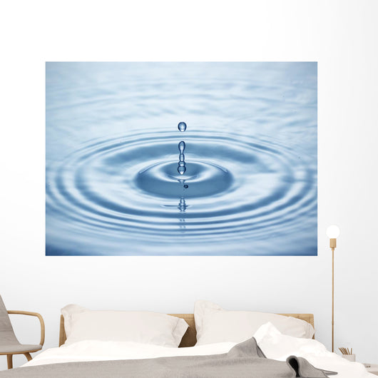 Blue water drop Wall Mural