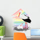 Stork and chicks in the nest Wall Decal