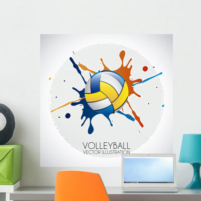 Volleyball Design shown on a wall