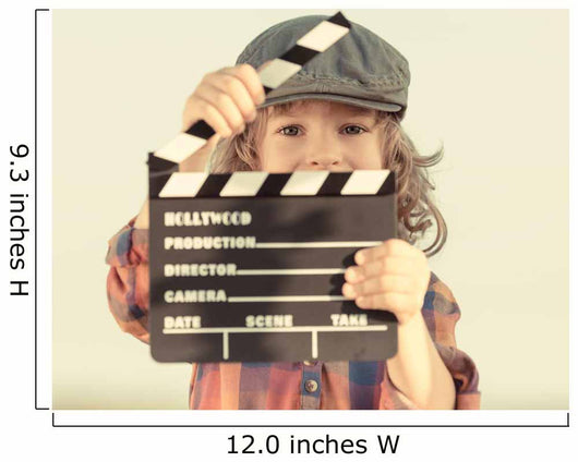 Kid Holding Clapper Board