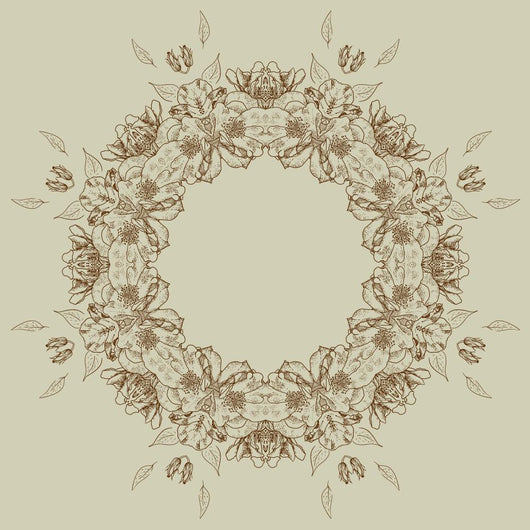vintage floral frame Wall Mural