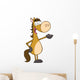 Happy Horse Cartoon Mascot Character Wall Decal