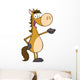 Happy Horse Cartoon Mascot Character Wall Decal