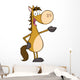 Happy Horse Cartoon Mascot Character Wall Decal