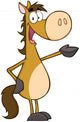 Happy Horse Cartoon Mascot Character Wall Decal