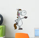 Gray Horse Cartoon Mascot Wall Decal