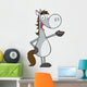 Gray Horse Cartoon Mascot Character Wall Decal