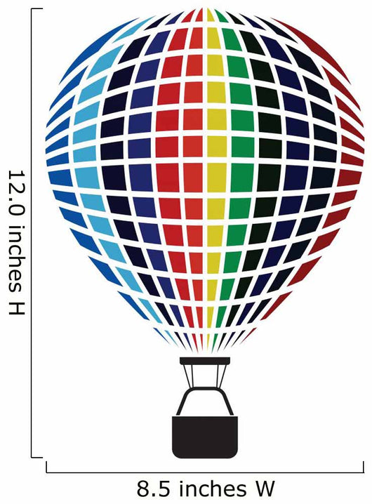 Air Balloon Isolated on White Wall Decal