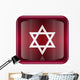 David Star Icon Red Wall Mural