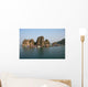 Floating village in Halong Bay in Vietnam Wall Mural