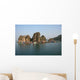 Floating village in Halong Bay in Vietnam Wall Mural