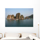 Floating village in Halong Bay in Vietnam Wall Mural