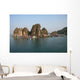 Floating village in Halong Bay in Vietnam Wall Mural