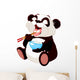 Cute panda eating rice Wall Decal