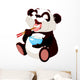 Cute panda eating rice Wall Decal