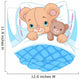 Cute baby bear in bed Wall Decal
