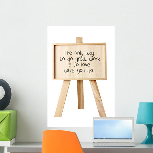 Easel With Message of Motivation Wall Decal