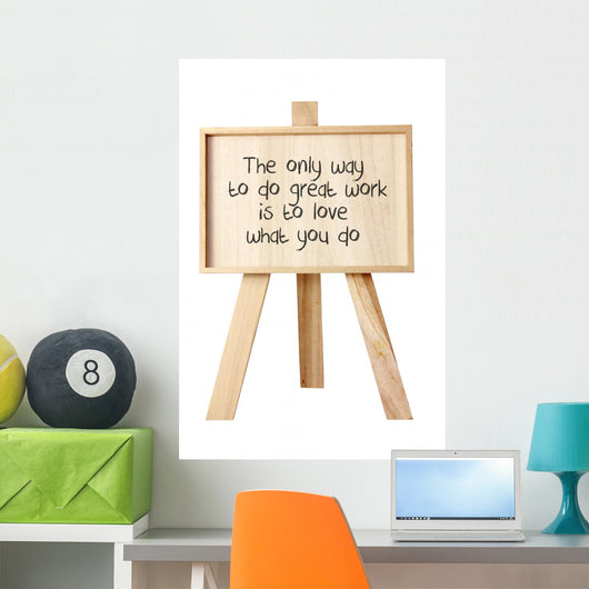 Easel With Message of Motivation Wall Decal