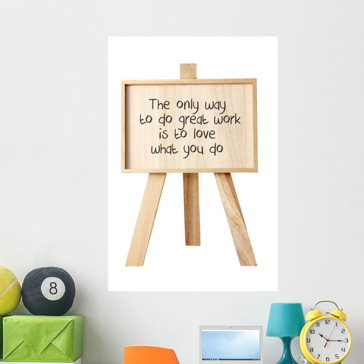Easel With Message of Motivation Wall Decal