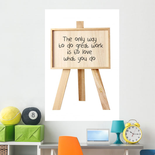 Easel With Message of Motivation Wall Decal