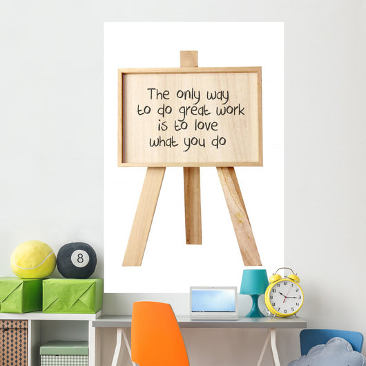Easel With Message of Motivation Wall Decal