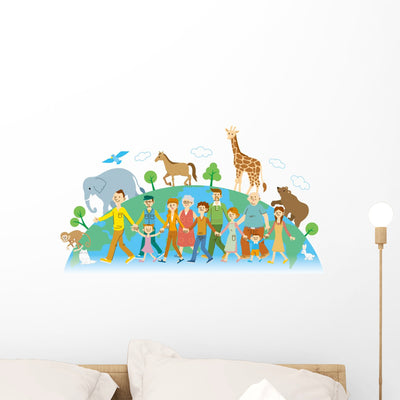 Acae Wall Decal shown on a wall