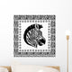 Zebra Illustration Wall Decal