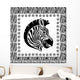Zebra Illustration Wall Decal