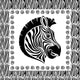 Zebra Illustration Wall Decal