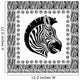Zebra Illustration Wall Decal