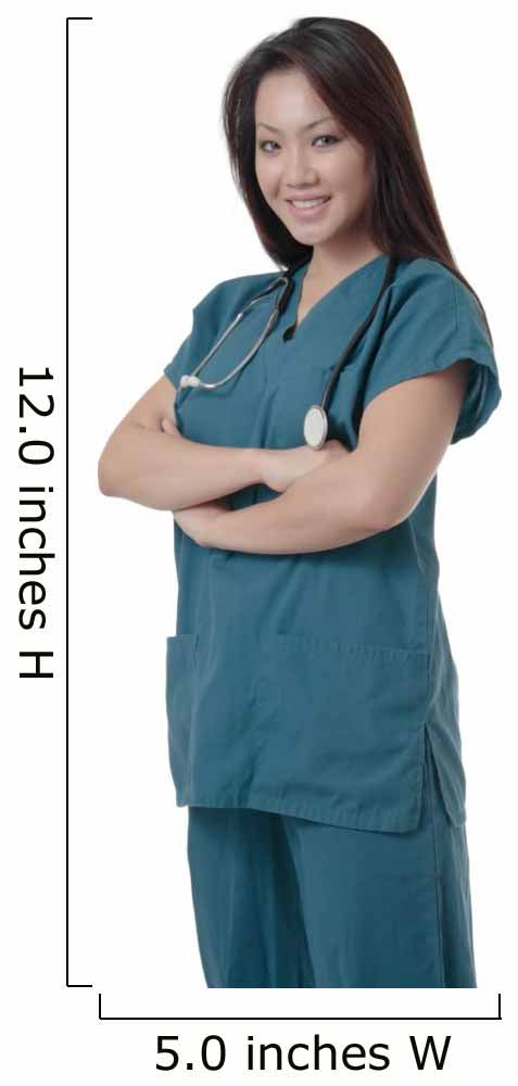 Attractive Asian Nurse Wall Decal