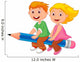 Boy and Girl Learning Wall Decal