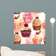 Watercolor Cupcake Wall Mural