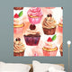 Watercolor Cupcake Wall Mural